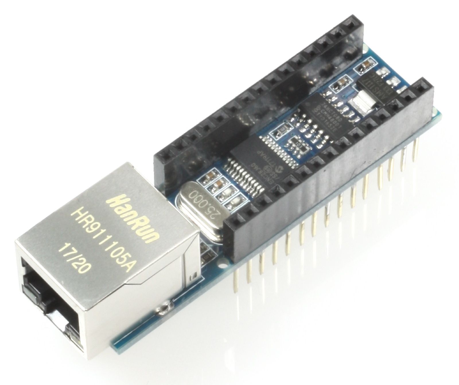 Arduino Nano Ethernet Shield ENC28J60 DR blauw